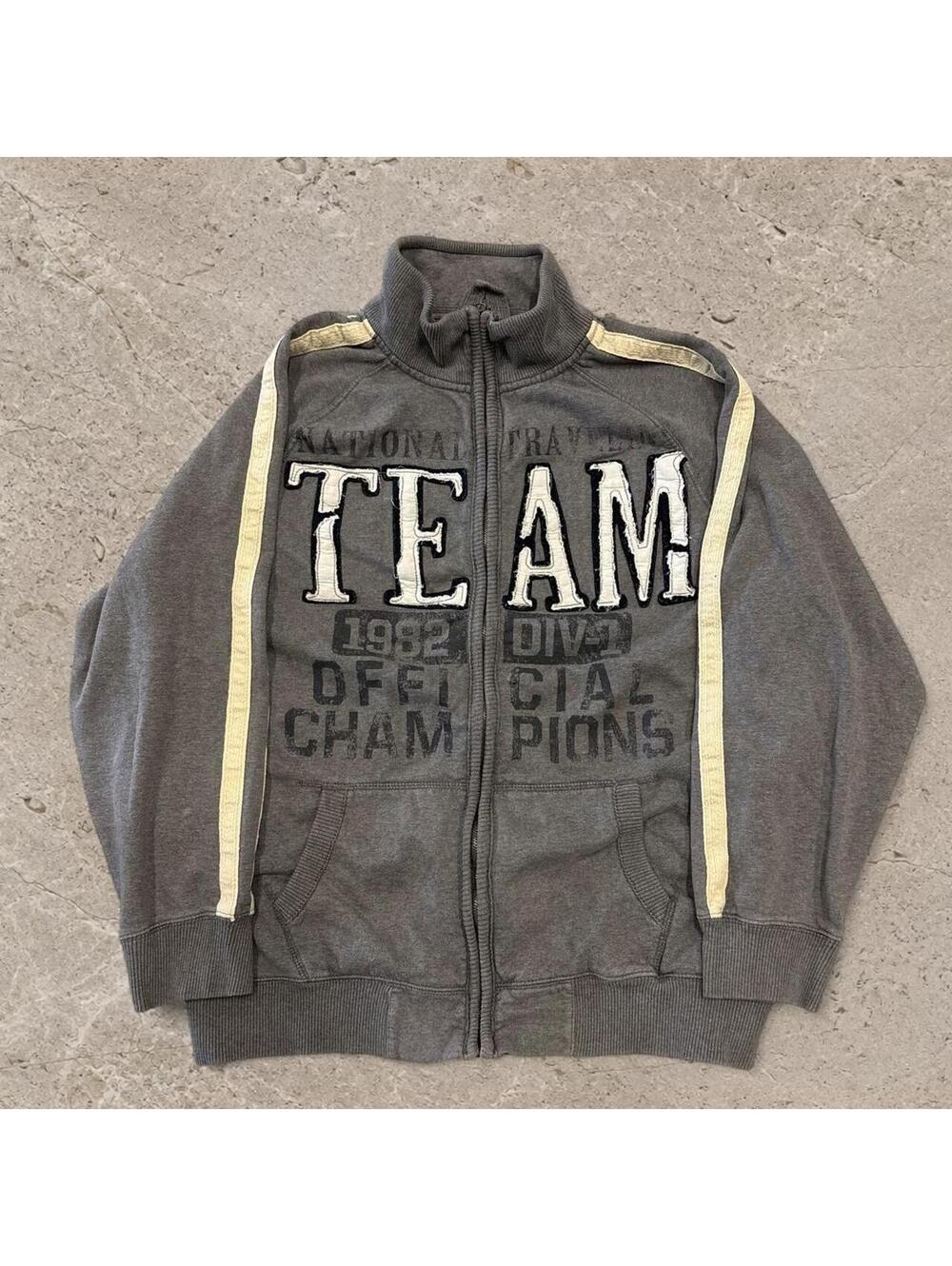 Fire Y2K style zip up sweatshirt.